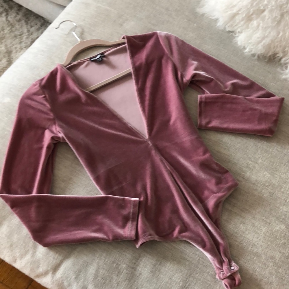 Express velvet bodysuit